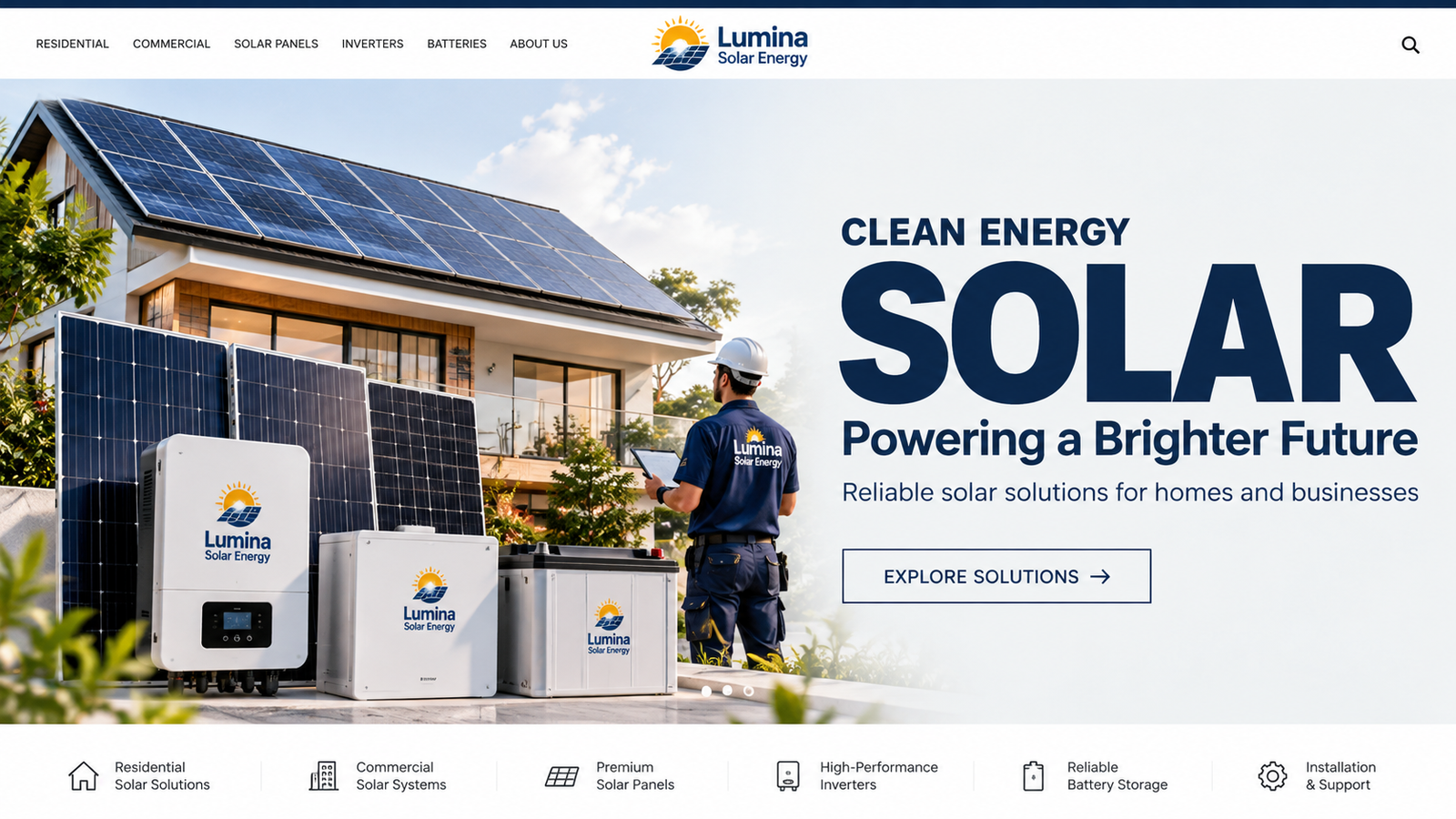 Lumina Solar Energy Hero Banner