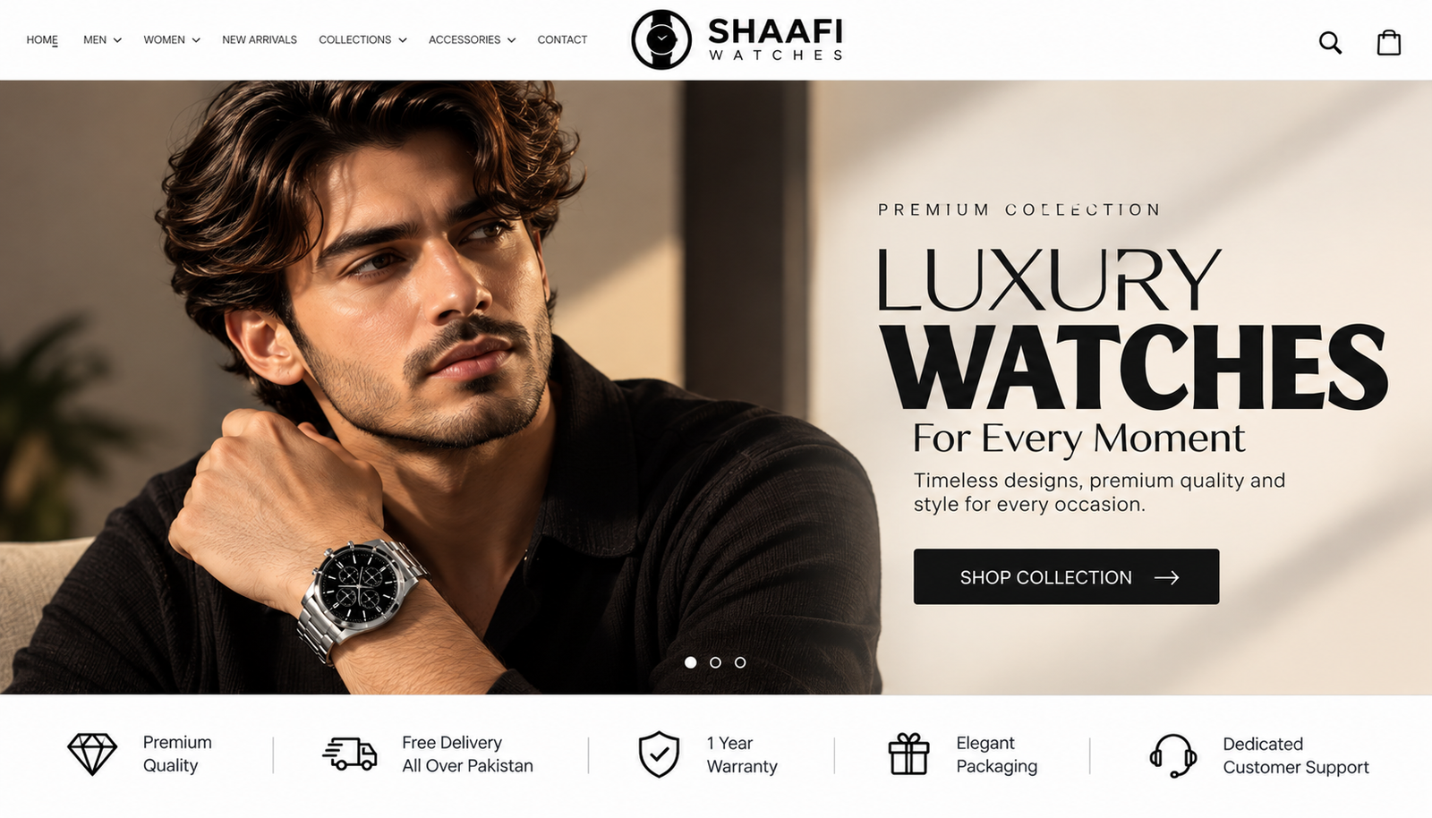 Shaafi Watches Luxury Hero Banner