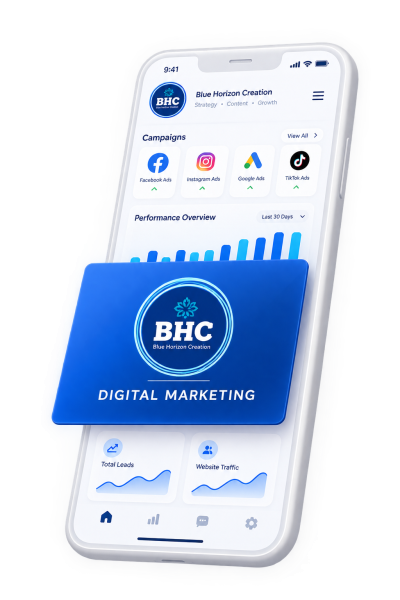 Blue Digital Marketing Dashboard